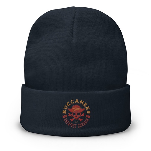 [ID: 81-G293] Buccaneer Club - Pirate Skull Knit Beanie