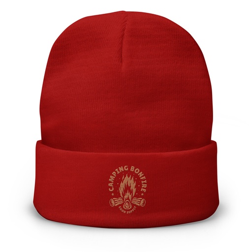[ID: 81-G324] Camping Bonfire - Firewood Knit Beanie
