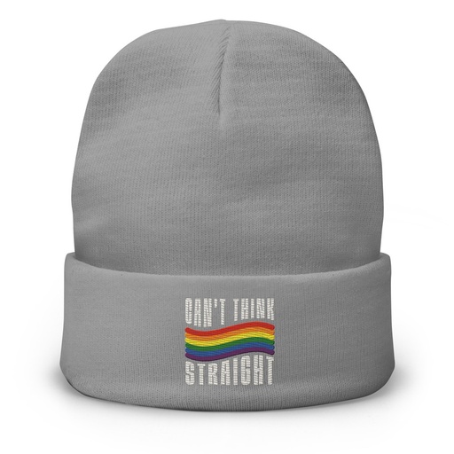 [ID: 81-G329] Can't Think Straight Knit Beanie