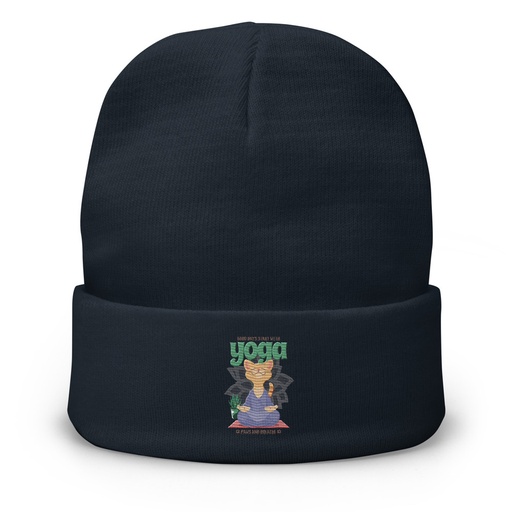 [ID: 81-G339] Cat Yoga - Cute Meditation Knit Beanie