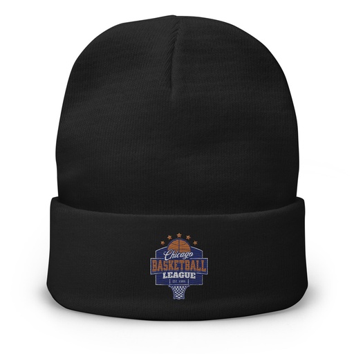 [ID: 81-G363] Chicago Basketball League - Athlectic Sports Knit Beanie