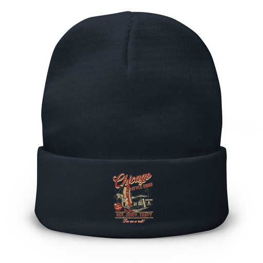 [ID: 81-G364] Chicago Style Hot Dogs Knit Beanie