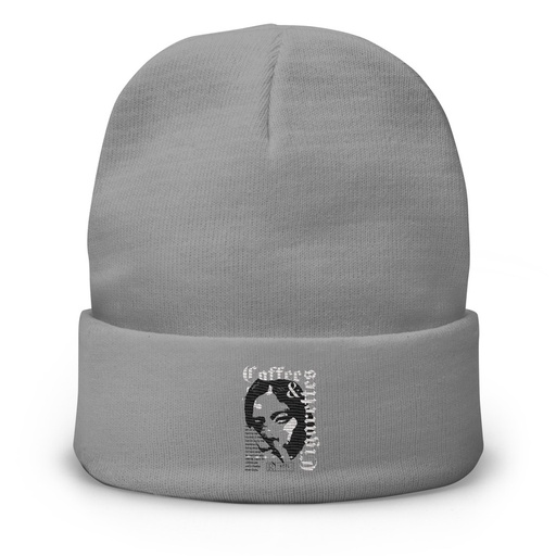 [ID: 81-G392] Coffee & Cigarettes Knit Beanie