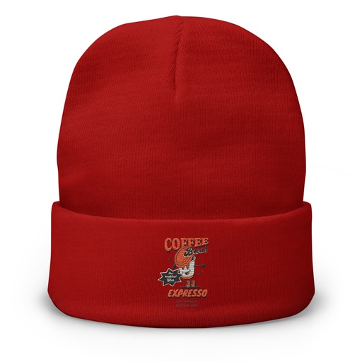 [ID: 81-G394] Coffee Break Cartoon Retro 90s  Knit Beanie