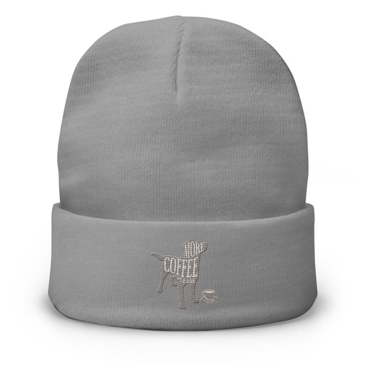 [ID: 81-G399] Coffee Dog Knit Beanie