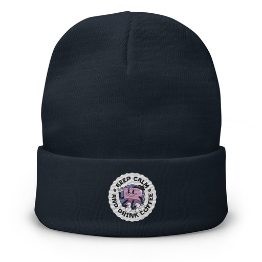 [ID: 81-G409] Colorful Fun Retro Style Coffee Quote Knit Beanie