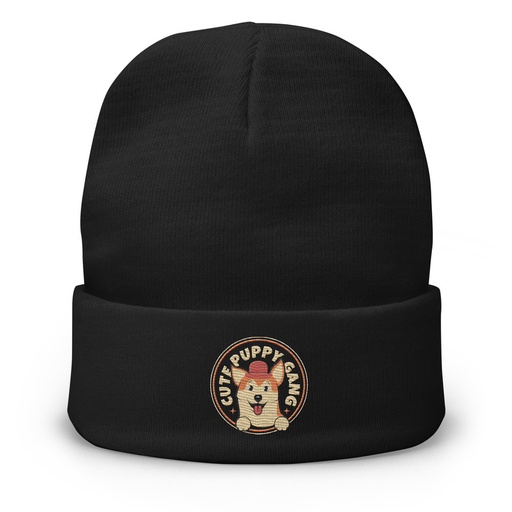 [ID: 81-G453] Cute Puppy Gang - Corgi Knit Beanie