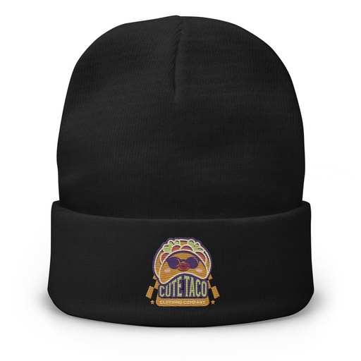 [ID: 81-G454] Cute Taco - Colorful Mexican Tortilla Knit Beanie
