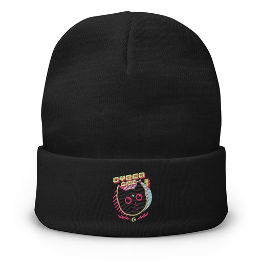 [ID: 81-G456] Cyber Cat - Neon Color Knit Beanie