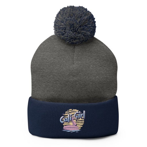 [ID: 93-G13] 90's Cali Girl Pom-Pom Knit Cap