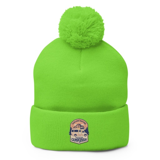 [ID: 93-G29] Adventure Campervan - Outdoor Pom-Pom Knit Cap