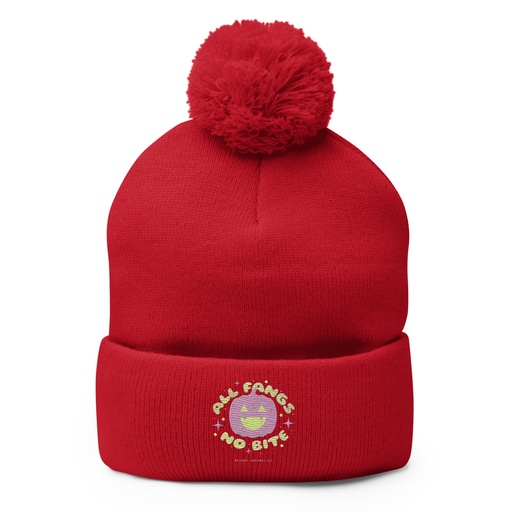 [ID: 93-G44] All Fangs No Bite - Halloween Pom-Pom Knit Cap