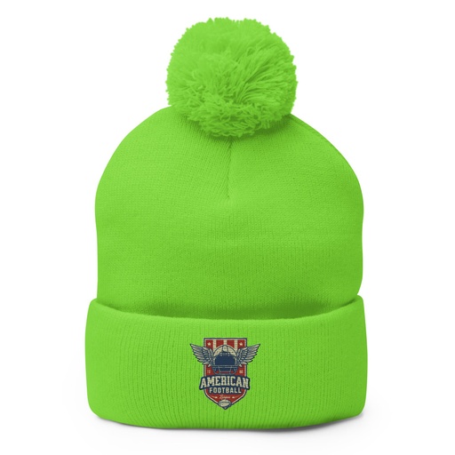 [ID: 93-G70] American Football League - Sports Helmet Pom-Pom Knit Cap