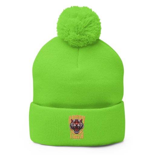 [ID: 93-G85] Angry Tiger - AI Pom-Pom Knit Cap