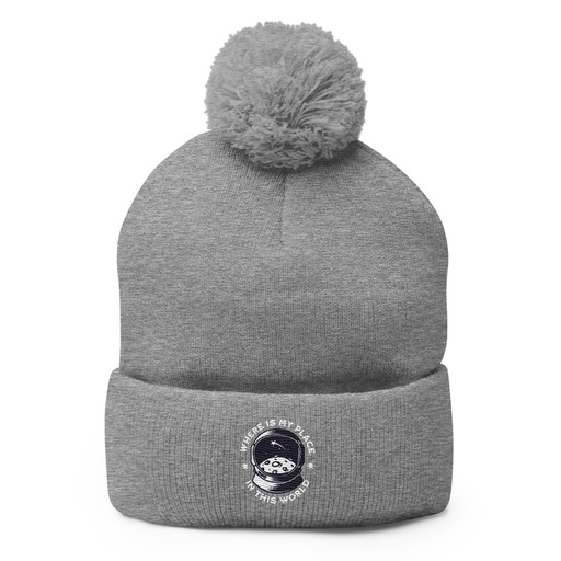 [ID: 93-G110] Astronaut Pom-Pom Knit Cap