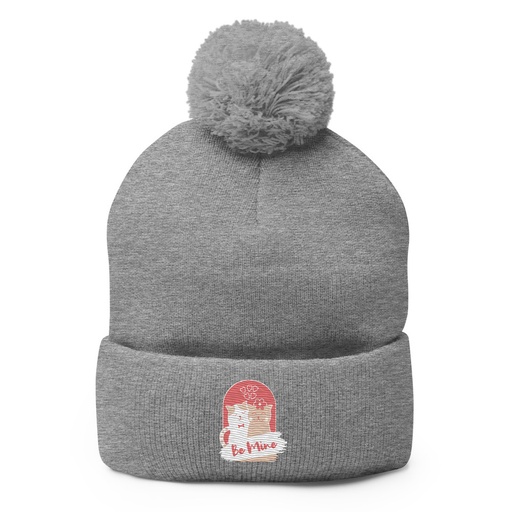 [ID: 93-G157] Be Mine - Cute Cat Couple Pom-Pom Knit Cap