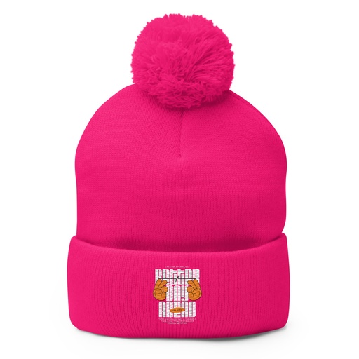 [ID: 93-G192] Better Day Ahead Pom-Pom Knit Cap