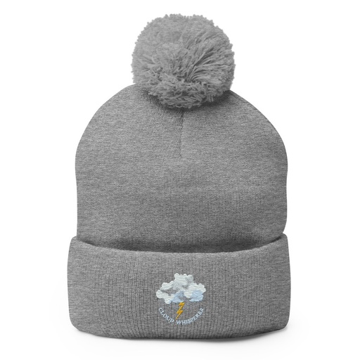 [ID: 93-G387] Cloud Whisperer - Rainy Weather Pom-Pom Knit Cap