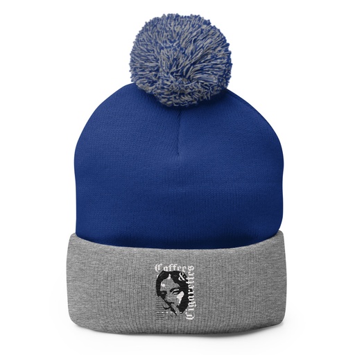 [ID: 93-G392] Coffee & Cigarettes Pom-Pom Knit Cap