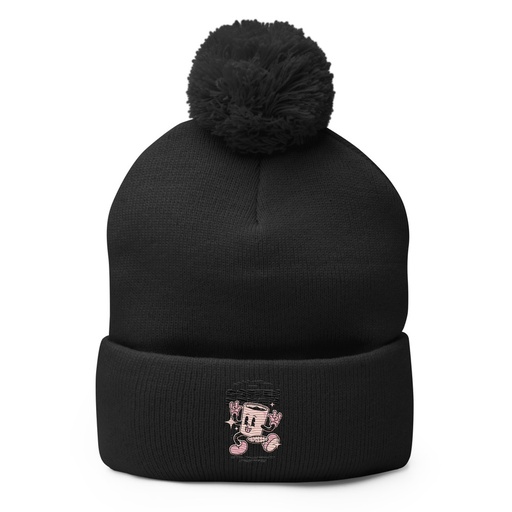 [ID: 93-G395] Coffee Break Mascot Pom-Pom Knit Cap