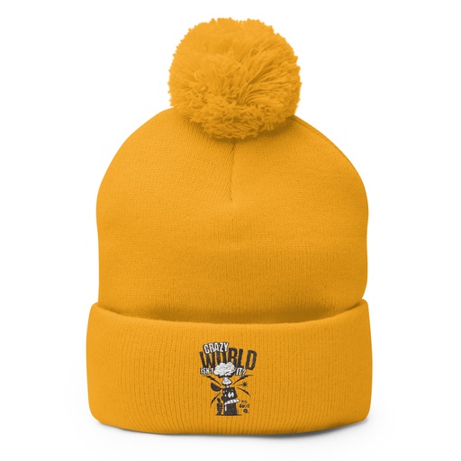 [ID: 93-G430] Crazy World Pom-Pom Knit Cap