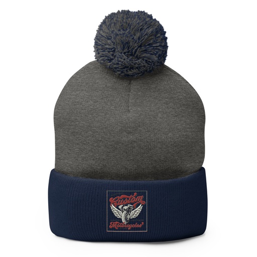 [ID: 93-G445] custom motorcycle  Pom-Pom Knit Cap