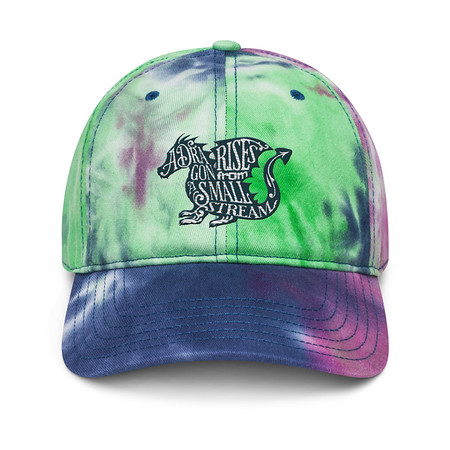 [ID: 480-G16] A Dragon Rises - Typographic Lettering Tie-Dye Hat