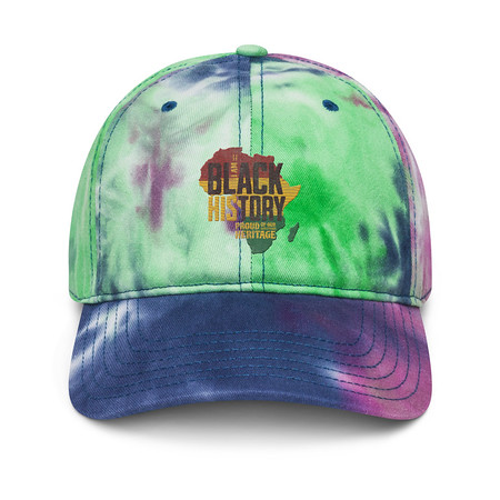 [ID: 480-G217] Black History - Heritage Map Tie-Dye Hat