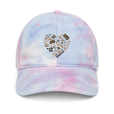 [ID: 480-G248] Boho Girl Poster Tie-Dye Hat