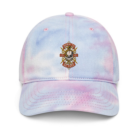 [ID: 480-G259] Born To Be Free - Skull Tie-Dye Hat