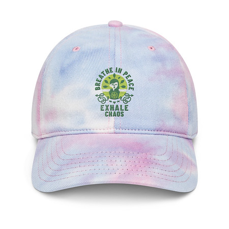 [ID: 480-G284] Breathe in peace, exhale chaos Tie-Dye Hat