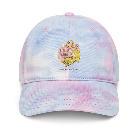 [ID: 480-G338] Cat Life - Humor Tie-Dye Hat