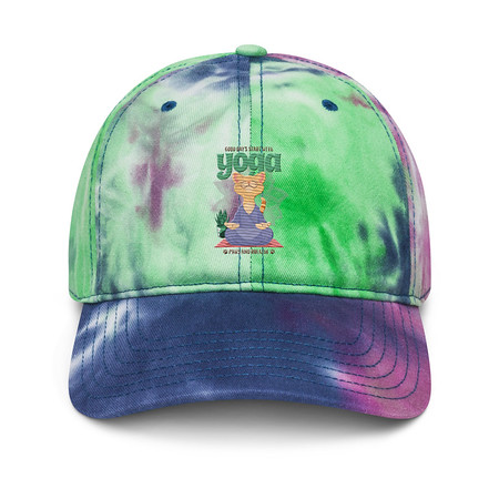 [ID: 480-G339] Cat Yoga - Cute Meditation Tie-Dye Hat