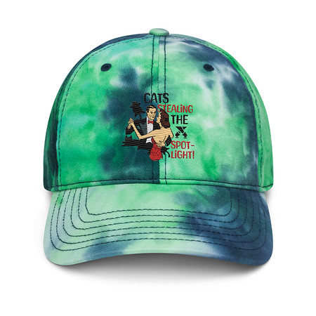 [ID: 480-G348] Cats Stealing the Spotlight Tie-Dye Hat