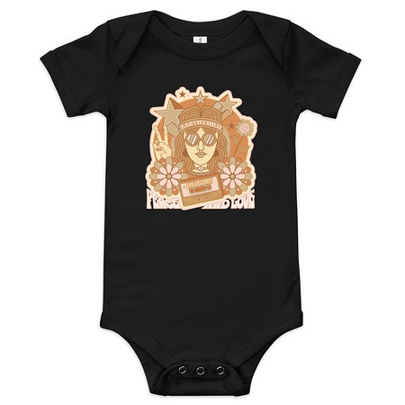 [ID: 308-G11] 60s tee design Baby Short Sleeve One Piece