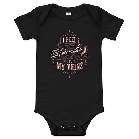 [ID: 308-G24] Adrenaline in my Veins - Victorian Baby Short Sleeve One Piece