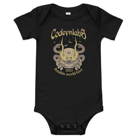 [ID: 308-G137] Band Merchandise Tour Illustration Baby Short Sleeve One Piece