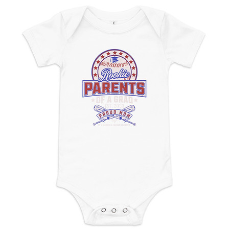 [ID: 308-G143] Baseball Mom Of A Graduate Baby Short Sleeve One Piece