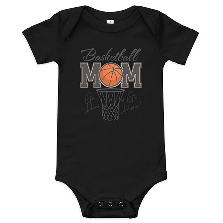 [ID: 308-G148] Basketball Mom - Mother's Day Baby Short Sleeve One Piece