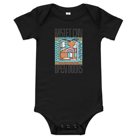 [ID: 308-G150] Bastet can Open Doors Baby Short Sleeve One Piece