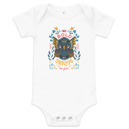 [ID: 308-G154] Be Bold Be Unique Baby Short Sleeve One Piece