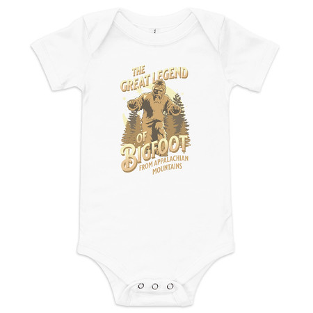 [ID: 308-G206] Bigfoot Legend  - Appalachian Forest Baby Short Sleeve One Piece