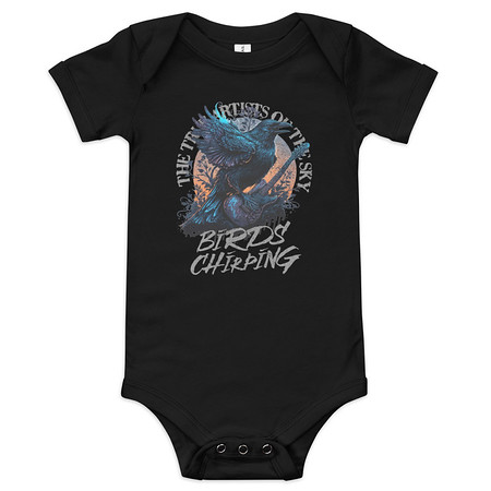 [ID: 308-G210] Birds Chirping Baby Short Sleeve One Piece