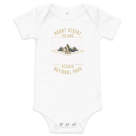 [ID: 308-G233] Blackwoods Campground - Mountain Adventure Baby Short Sleeve One Piece
