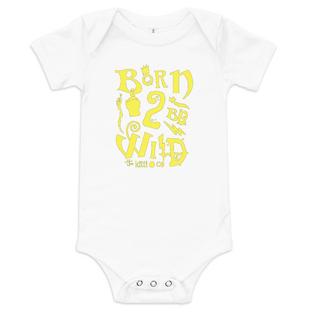 [ID: 308-G255] Born 2 Be Wild Baby Short Sleeve One Piece