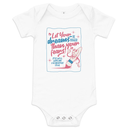 [ID: 308-G320] Calligraphic Soul Baby Short Sleeve One Piece