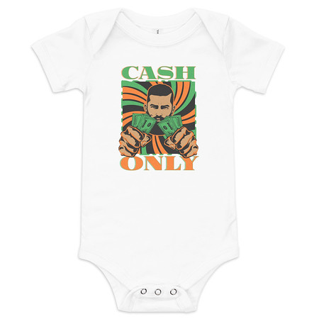[ID: 308-G335] Cash Only - Streetwear Baby Short Sleeve One Piece