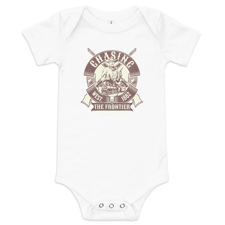 [ID: 308-G360] Chasing the Frontier Baby Short Sleeve One Piece