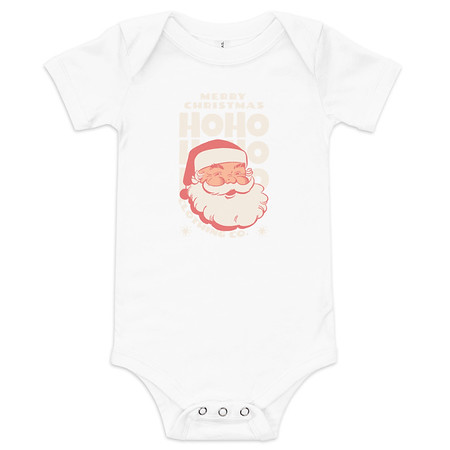 [ID: 308-G374] Christmas Season - Santa Claus Baby Short Sleeve One Piece
