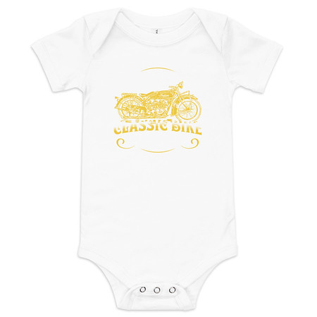 [ID: 308-G380] Classic Bike Baby Short Sleeve One Piece